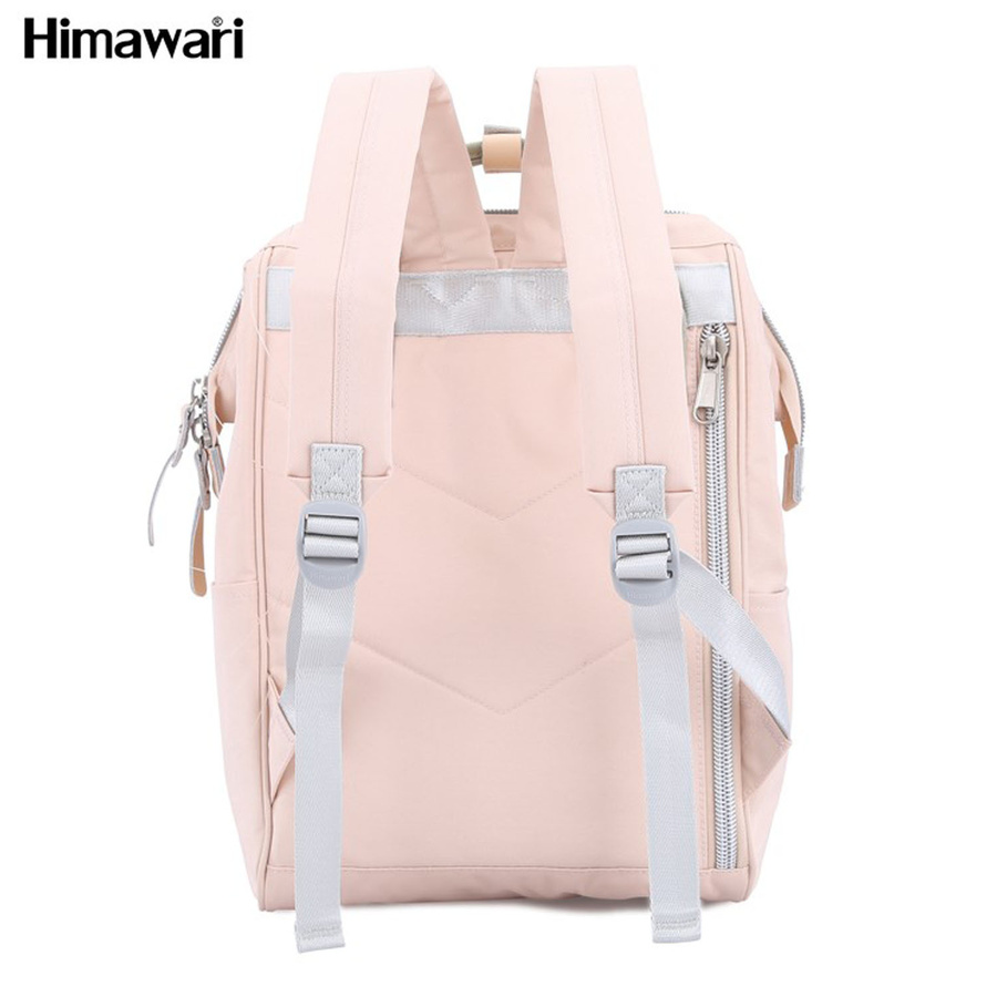 Miejski plecak w różowo-błękitnym kolorze zawieszony na regulowanych szelkach - Himawari - obrazek 5