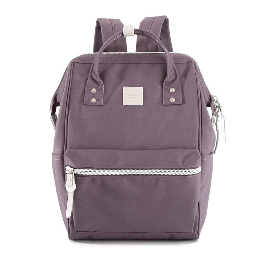 Fioletowy plecak zawieszony na regulowanych szelkach i zamykany suwakiem - Himawari - obrazek 4