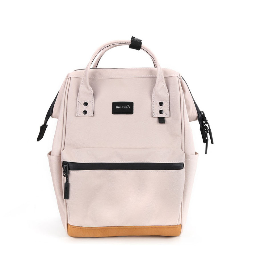 Beżowy, pojemny plecak damski zamykany suwakiem - Himawari - obrazek 2