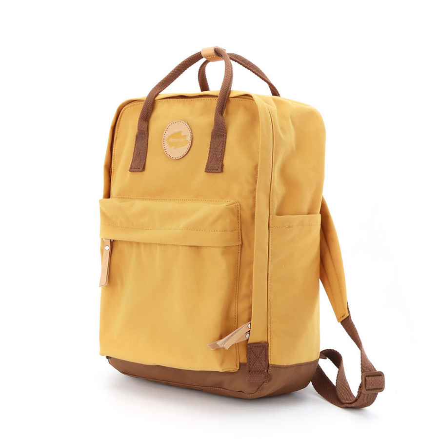 Żółto-brązowy, stylowy plecak zawieszony na regulowanych szelkach - Himawari - obrazek 2