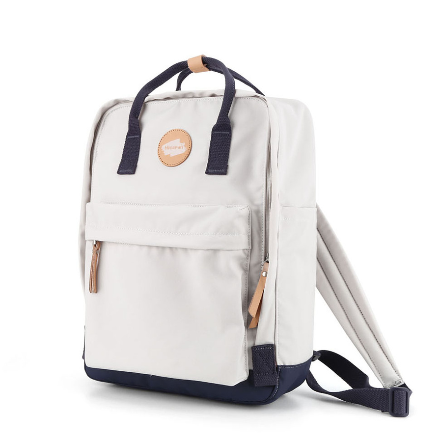 Szary, praktyczny plecak damski zamykany suwakiem, jednokomorowy - Himawari - obrazek 2