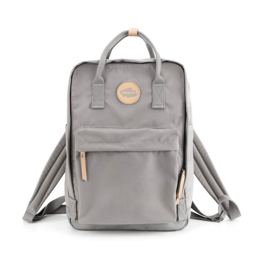 Praktyczny, miejski plecak damski w ciemnoszarym kolorze zawieszony na regulowanych szelkach - Himawari