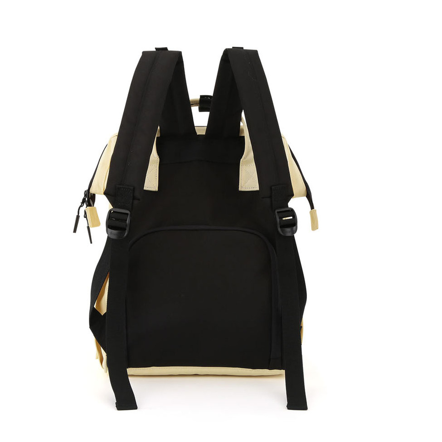 Praktyczny plecak damski z poliestru w żółtym kolorze zamykany suwakiem - Himawari - obrazek 3