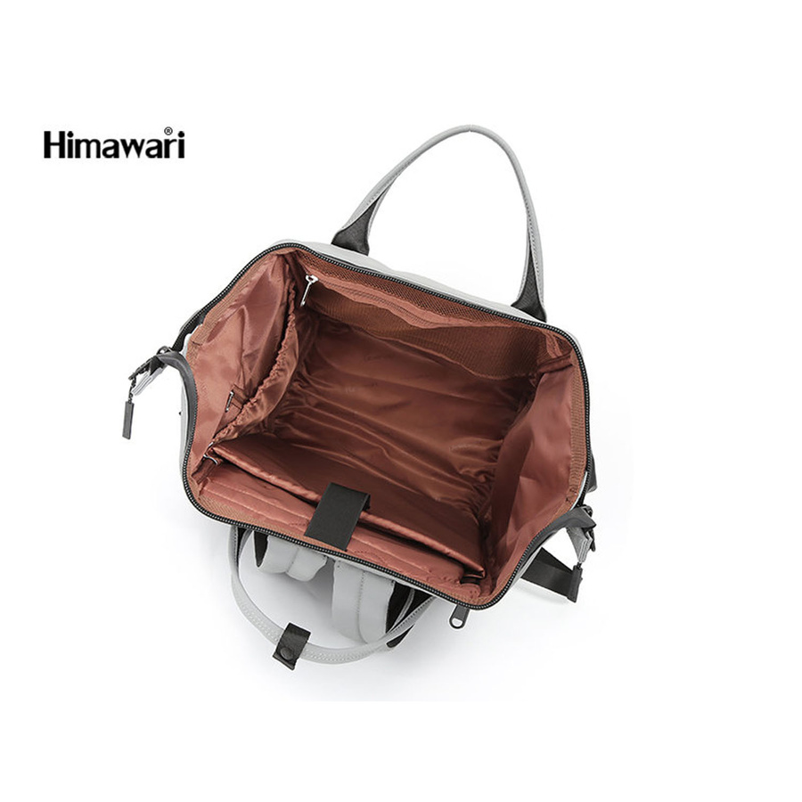 Plecak z wodoodpornego nylonu w jasnoszarym kolorze - Himawari - obrazek 4