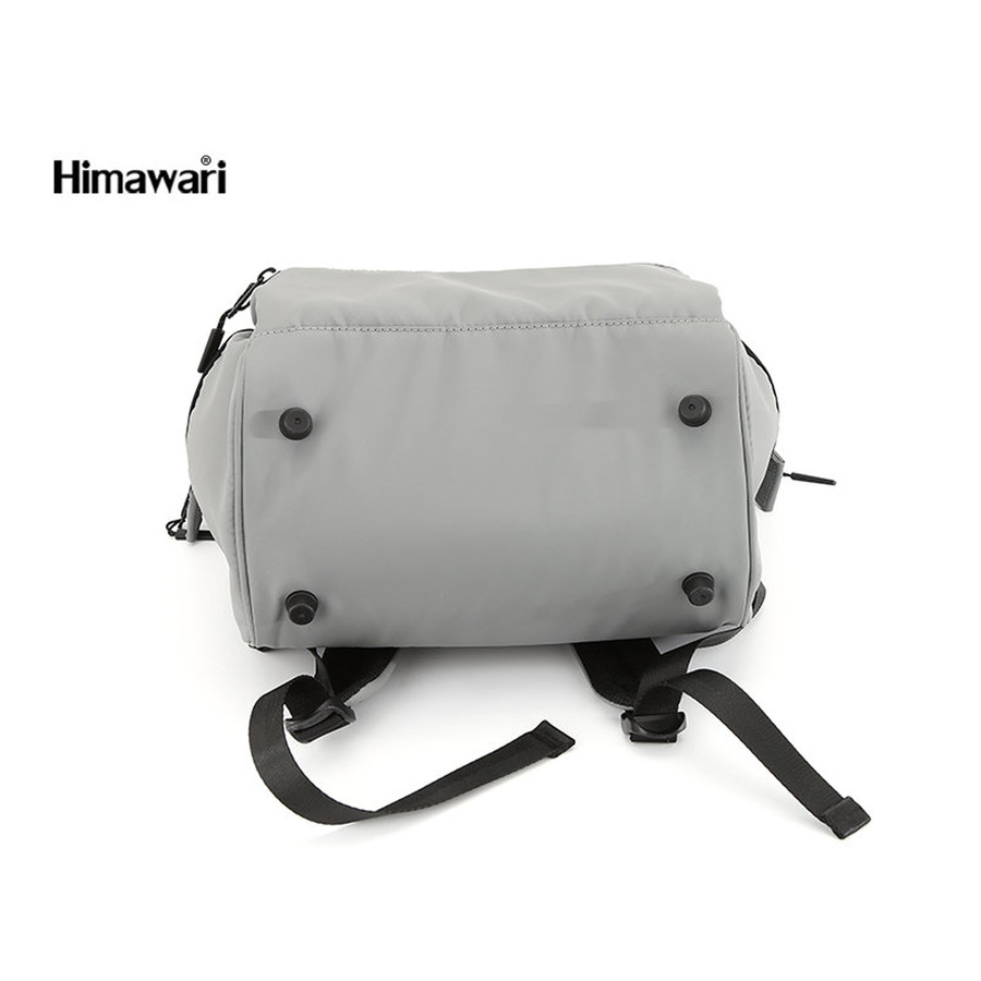 Plecak z wodoodpornego nylonu w jasnoszarym kolorze - Himawari - obrazek 5