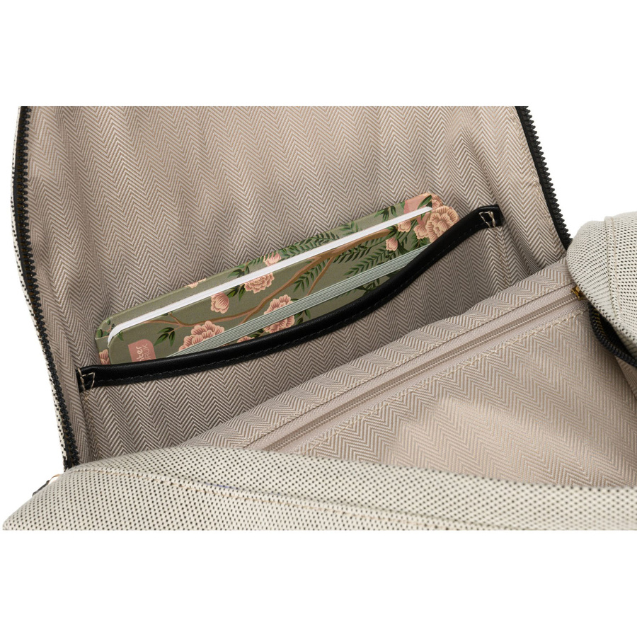 Duży, miejski plecak damski w beżowym kolorze płótno canvas - Peterson - obrazek 8