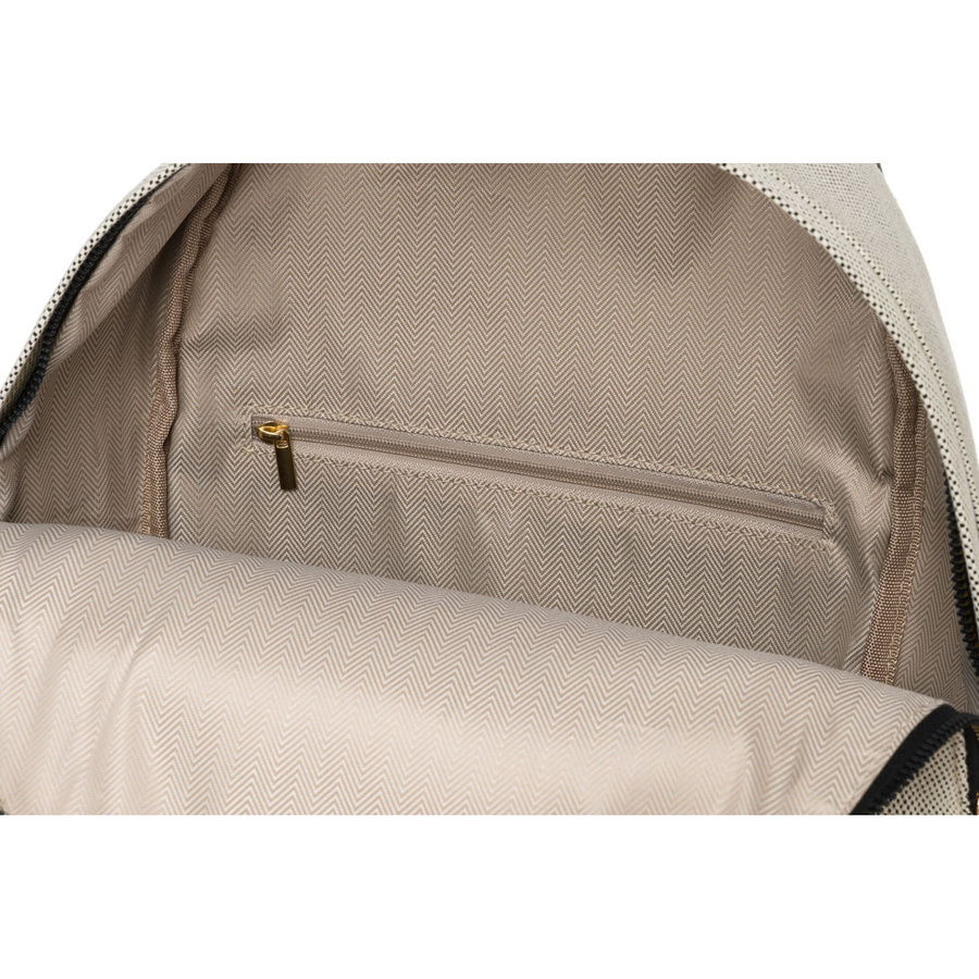 Duży, miejski plecak damski w beżowym kolorze płótno canvas - Peterson - obrazek 7