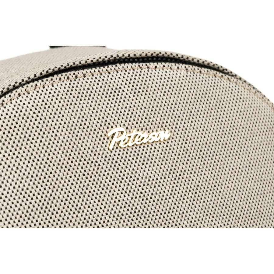 Duży, miejski plecak damski w beżowym kolorze płótno canvas - Peterson - obrazek 3