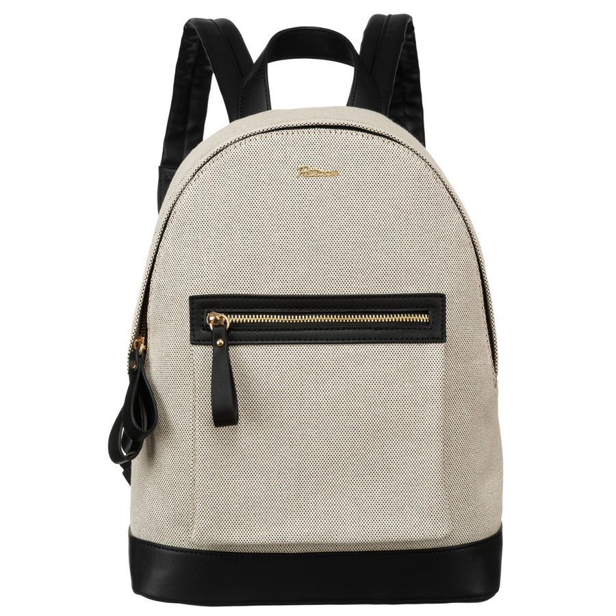 Duży, miejski plecak damski w beżowym kolorze płótno canvas - Peterson - obrazek 2