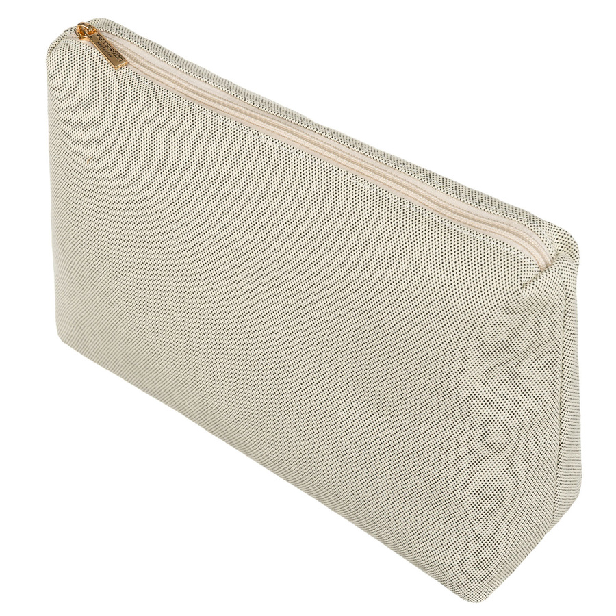 Miejska torba damska wykonana ze skóry naturalnej i włókna poliamidowego w beżowo-czarnym kolorze - Peterson - obrazek 10