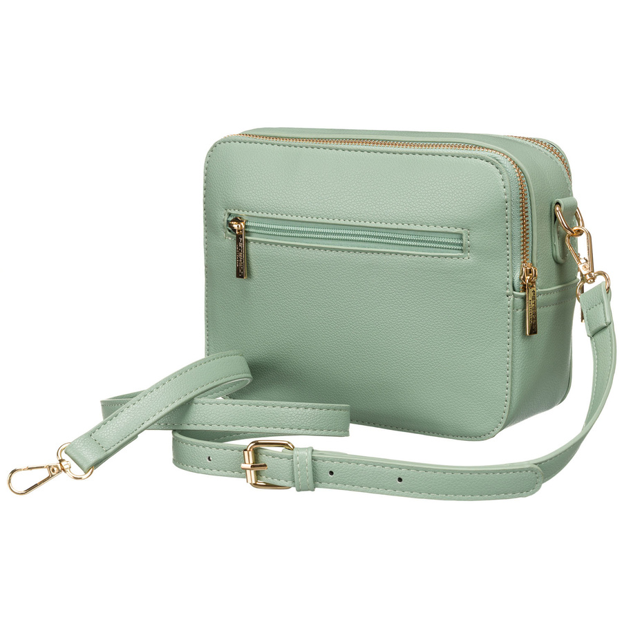 Modna listonoszka damska w zielonym kolorze wykonana ze skóry ekologicznej - Peterson - obrazek 5