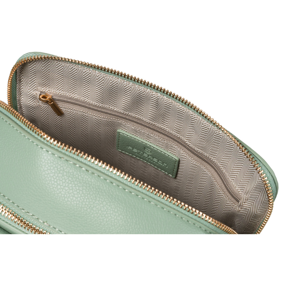 Modna listonoszka damska w zielonym kolorze wykonana ze skóry ekologicznej - Peterson - obrazek 8