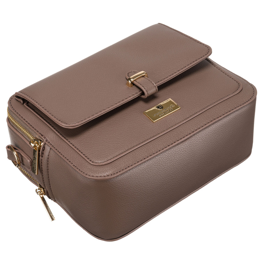 Brązowa listonoszka damska wykonana ze skóry ekologicznej - Peterson - obrazek 10