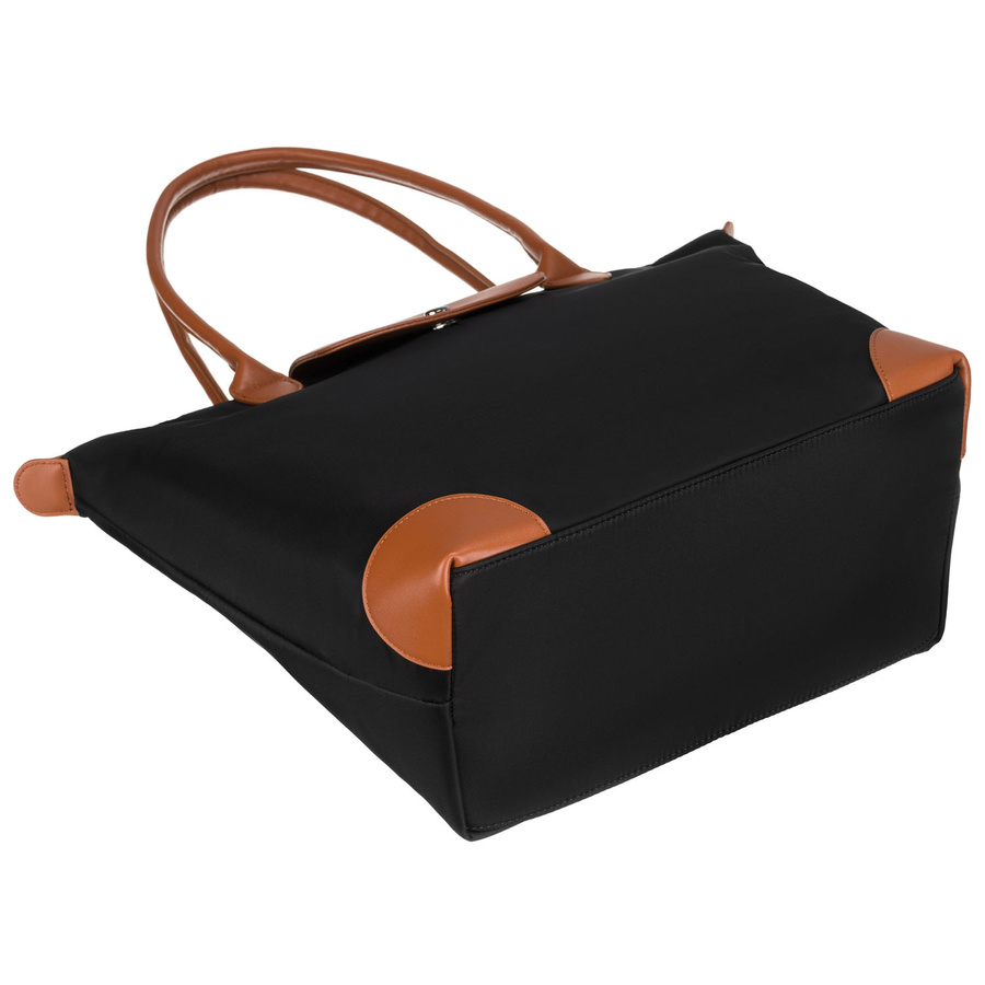 Klasyczna shopperka damska wykonana z poliestru w czarnym kolorze - Peterson - obrazek 8