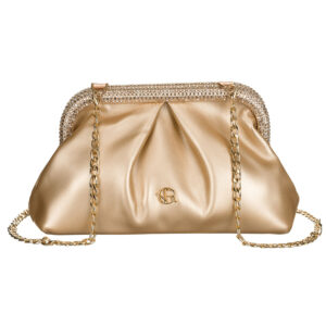 Kopertówka damska ze skóry ekologicznej w złotym kolorze - Rovicky