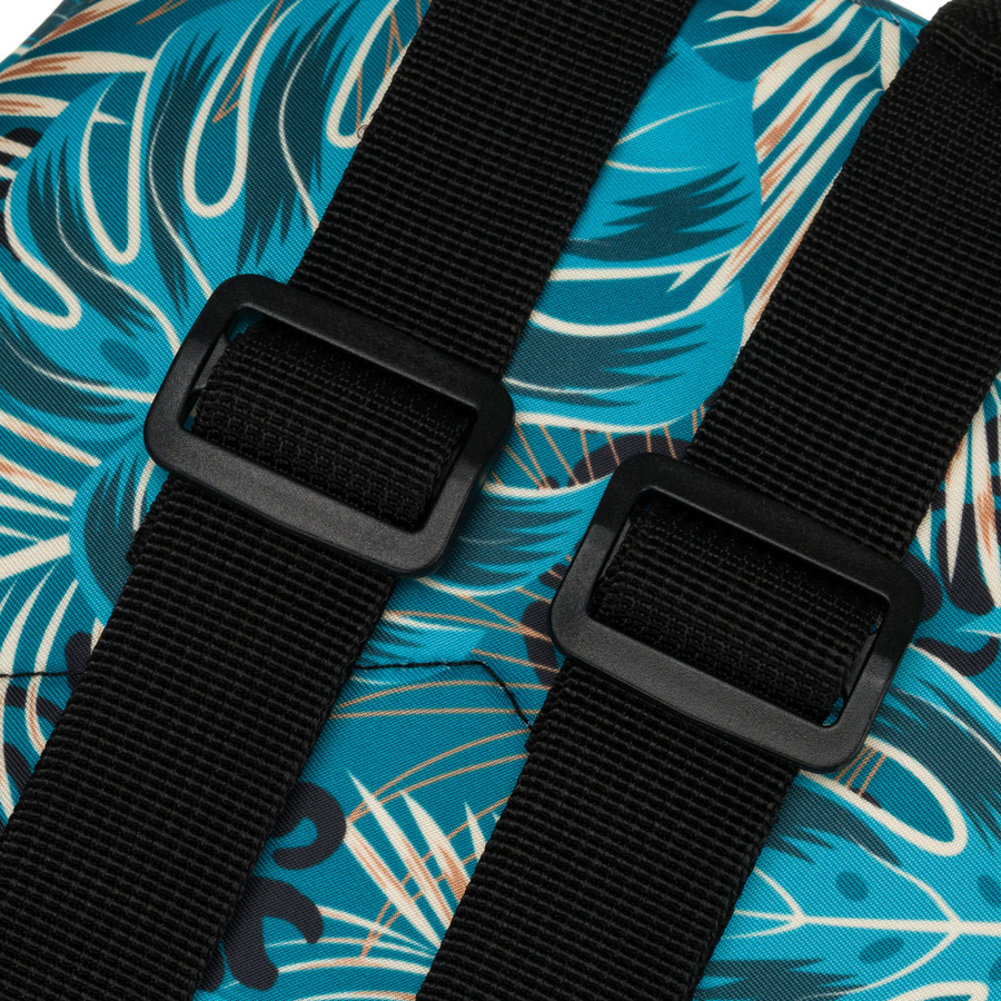 Wielokolorowy, miejski plecak damski pokryty roślinnym wzorem - Rovicky - obrazek 7