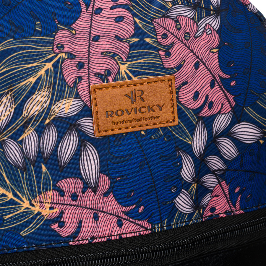Plecak damski z poliestru, zawieszony na regulowanych szelkach i uchwycie na dłoń - Rovicky - obrazek 4