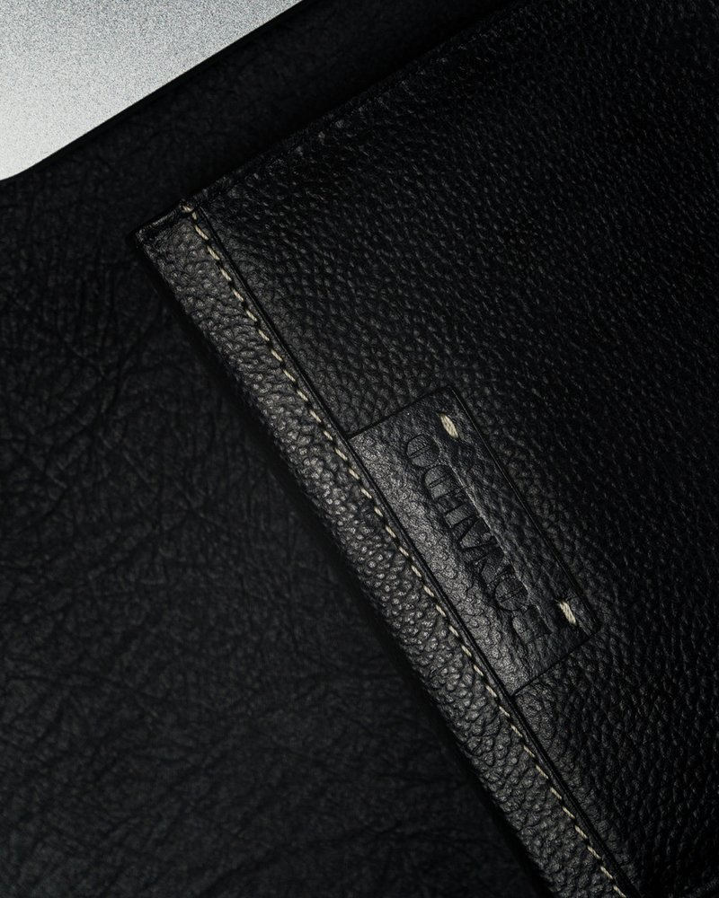 Duży skórzany czarny portfel męski — Ronaldo - obrazek 3