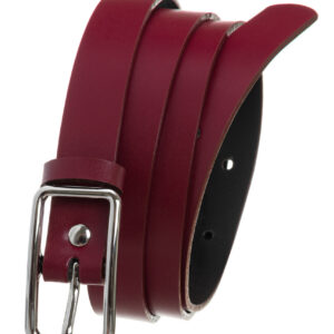 Gładki, elegancki pasek damski, ze skóry naturalnej, ze srebrną sprzączką - Rovicky