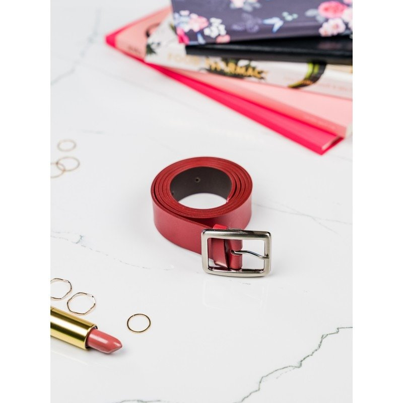 Minimalistyczny pasek damski o średniej szerokości, skóra naturalna - obrazek 3