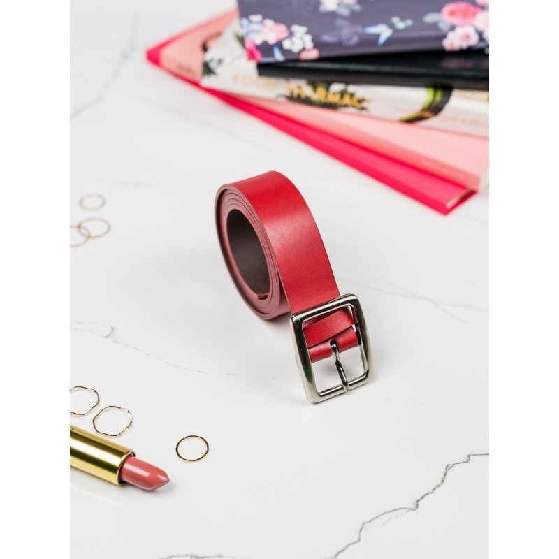 Minimalistyczny pasek damski o średniej szerokości, skóra naturalna - obrazek 4