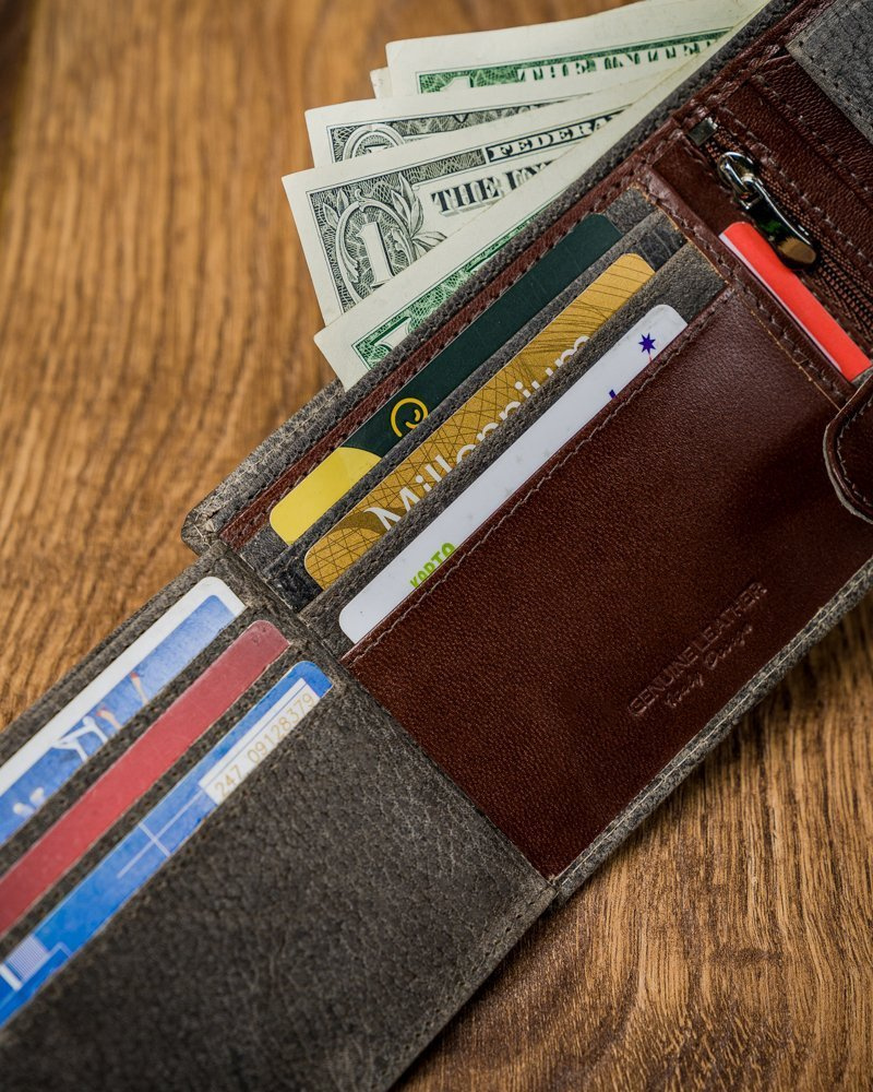 Piękny kolorowy, skórzany portfel męski - Forever Young® - obrazek 12