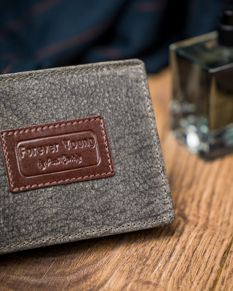 Piękny kolorowy, skórzany portfel męski - Forever Young® - obrazek 2