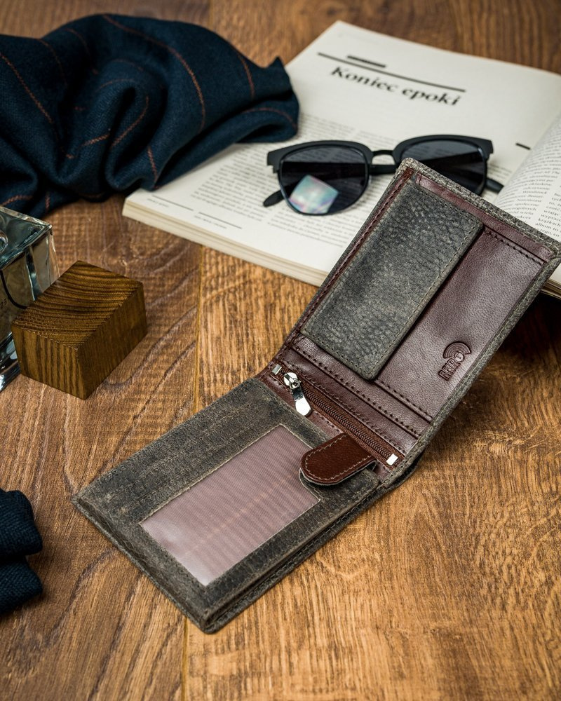 Piękny kolorowy, skórzany portfel męski - Forever Young® - obrazek 6