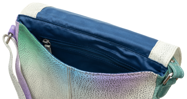 Piękna torebka folk ręcznie malowana skóra handmade - obrazek 4