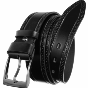 Skórzany pasek męski klamra klasyczna - Rovicky