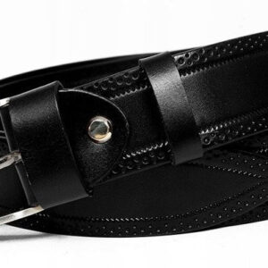 Pasek męski ze skóry naturalnej w stylu Oxford - Rovicky