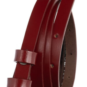 Wąski, skórzany pasek damski ze sprzączką, do sukienki - Rovicky