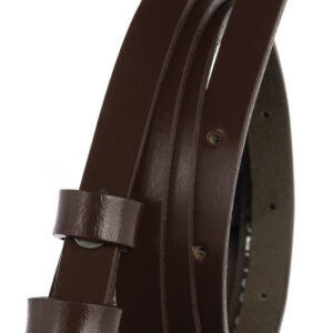 Wąski, skórzany pasek damski ze sprzączką, do sukienki - Rovicky