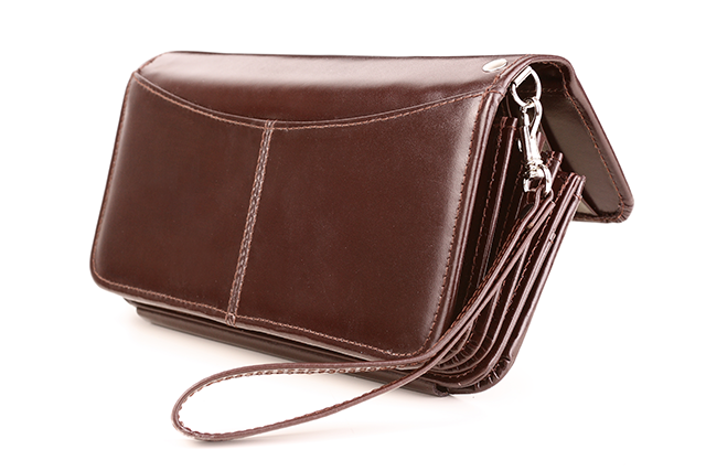 Portfel skórzany damski z rączką PPD1 - obrazek 4