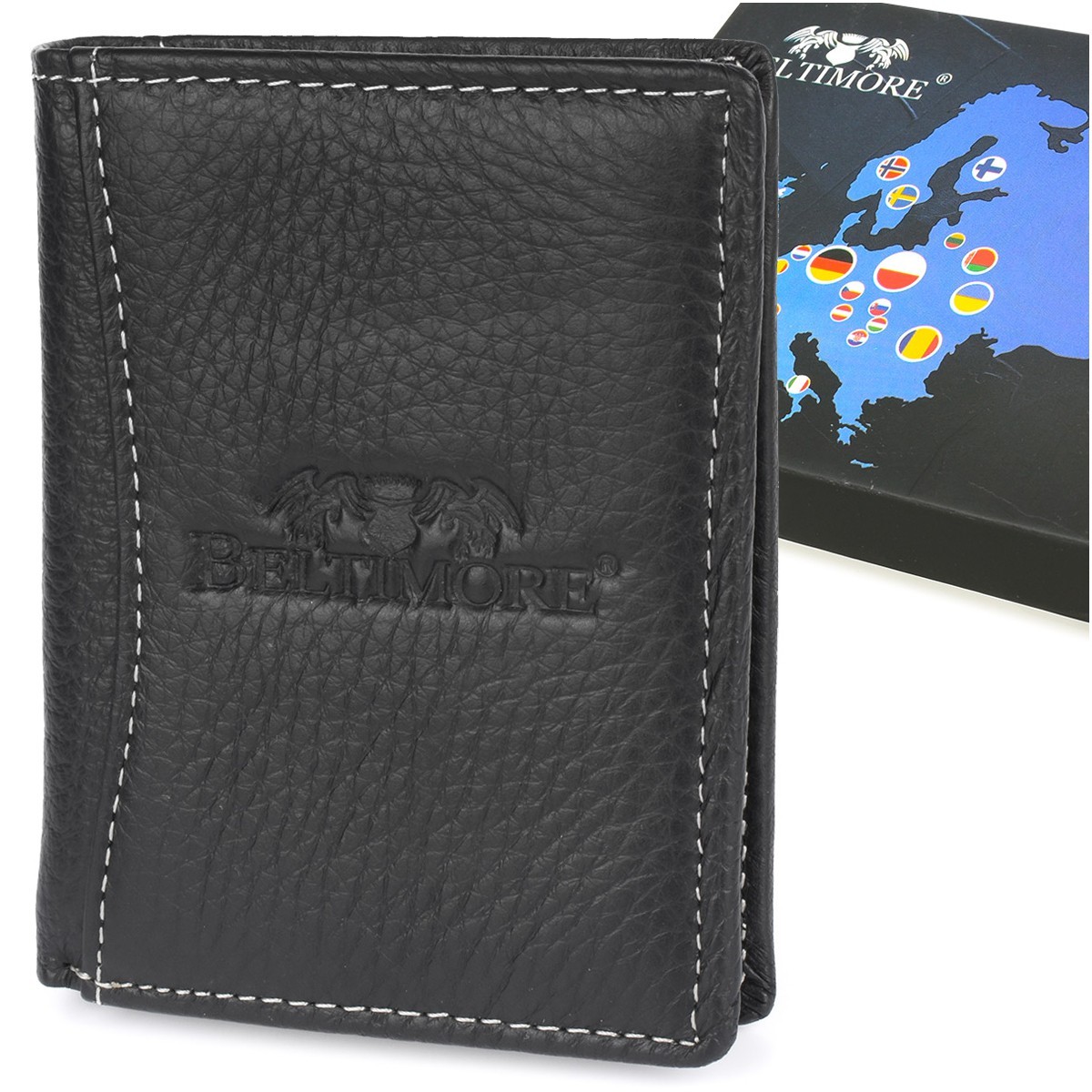 Portfel skórzany męski Beltimore z RFiD - elegancja i funkcjonalność