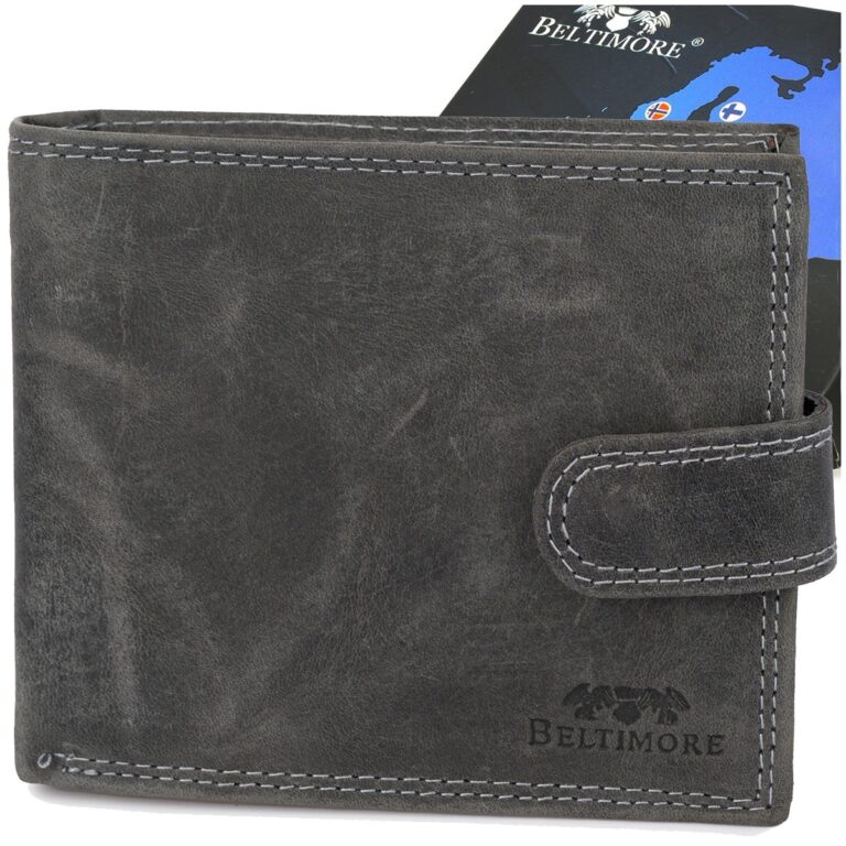 Portfel skórzany męski vintage RFiD Beltimore S50