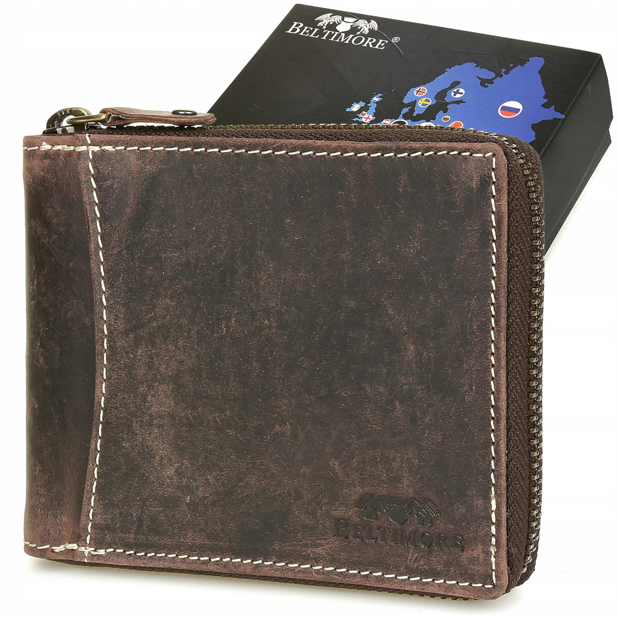 Portfel skórzany BELTIMORE H01 elegancja i funkcjonalność