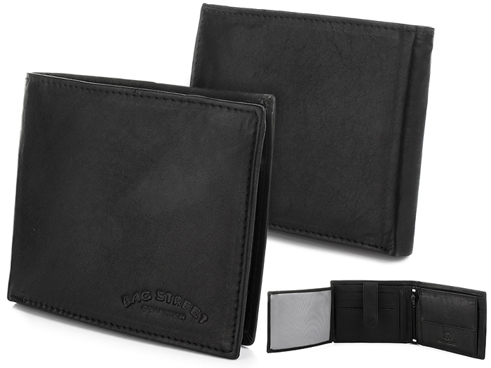 Czarny portfel męski Bag Street B52 elegancja i funkcjonalność