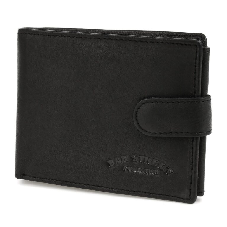 Czarny skórzany portfel męski Bag Street 883